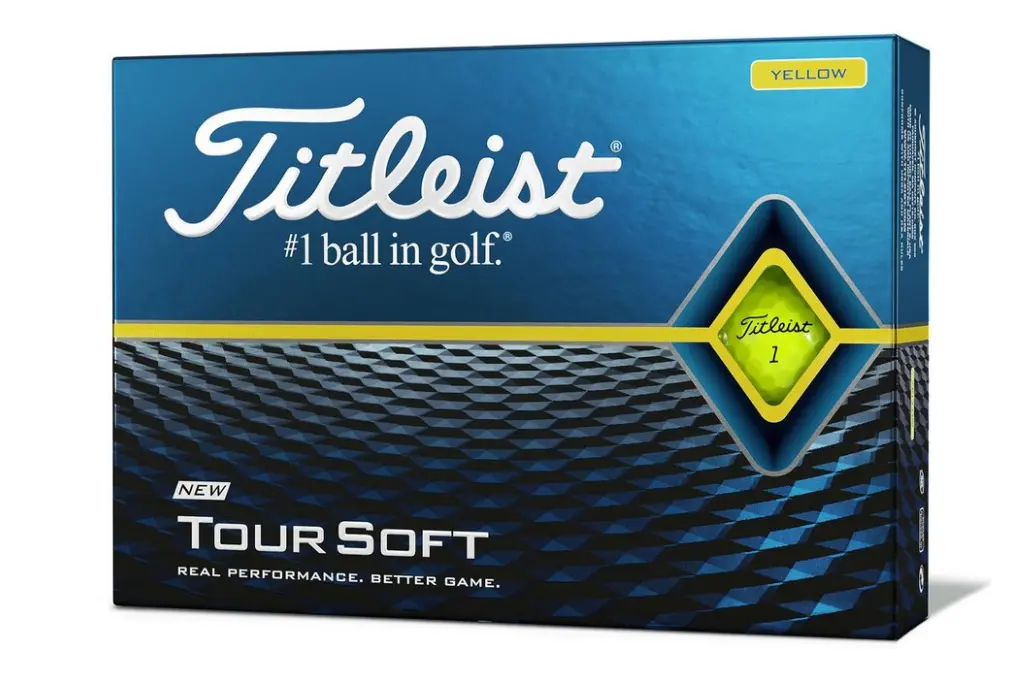 titleist tour soft golf balls yellow