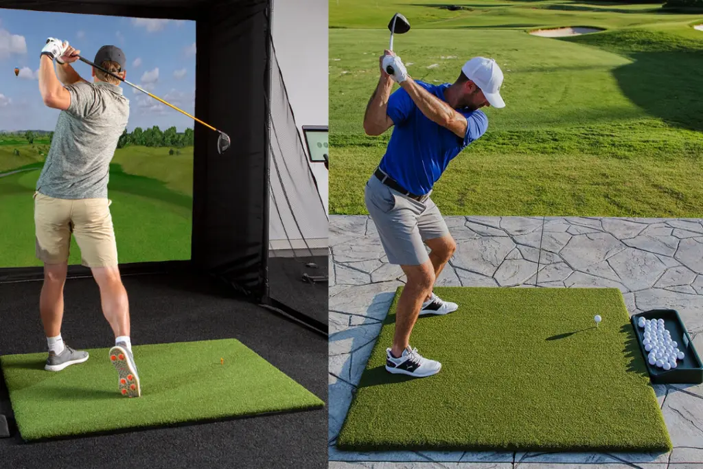 indoor vs outdoor golf mats